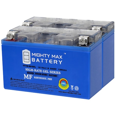 Mighty Max Battery YT7B-BS GEL 12V 6.5AH Replacement Battery Compatible with Beta M4 350 2013 - 2PK MAX3992993